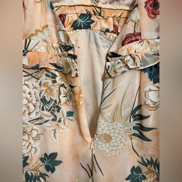 Saints + Secrets Selfie Leslie Orange Flutter Sleeve Dress | Size Small - Picture 10 of 12